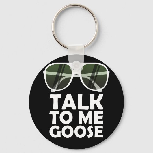 Praat met me over Goose Glasses Grapny Quotes Sleutelhanger (Voorkant)