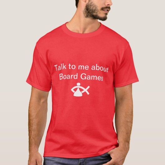 Praat met me over het shirt van een bordspel (Voorkant)