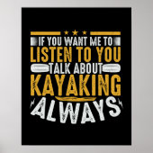 Praat met me over Kayaking Poster (Voorkant)
