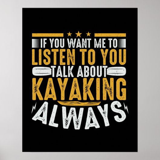 Praat met me over Kayaking Poster (Voorkant)