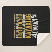 Praat met me over Kayaking Sherpa Deken (Voorkant (horizontaal))