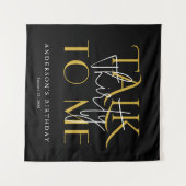 Praat Met Mij Dertig Verjaardagsfeest Muur Wandkleed (Voorkant (horizontaal))