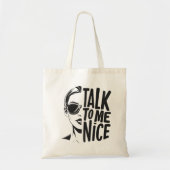 Praat met mij Nice Budget Canvas tas (Voorkant)