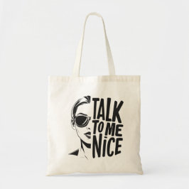 Praat met mij Nice Budget Canvas tas
