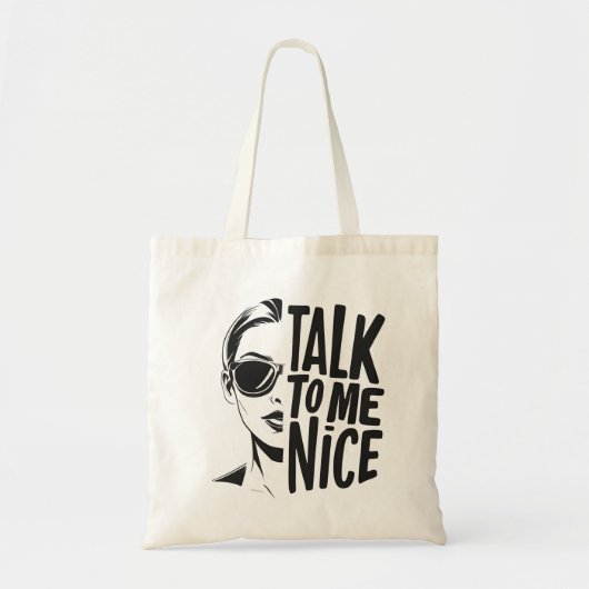 Praat met mij Nice Budget Canvas tas (Voorkant)