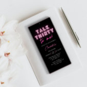 Praat met mij over 30e verjaardag Neon Pink Kaart