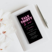 Praat met mij over 30e verjaardag Neon Pink