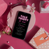 Praat met mij over 30e verjaardag Neon Pink Kaart