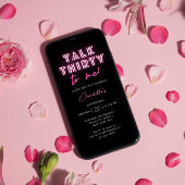 Praat met mij over 30e verjaardag Neon Pink Kaart