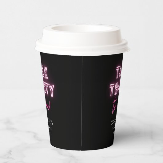 Praat met mij over 30e verjaardag Neon Pink Papieren Bekers (Rechts)