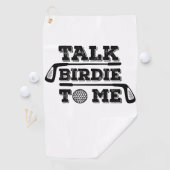 Praat met mij over Birdie - Grappig Golf Golfing G Golfhanddoek (Insitu)