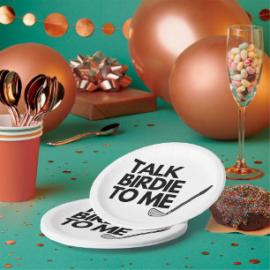 Praat met mij over de Borden van Golf Gezegde Pape Papieren Bordje