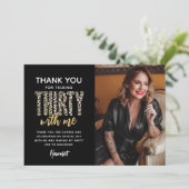 Praat met mij over de derde. 30e verjaardag bedankkaart (Staand voorkant)
