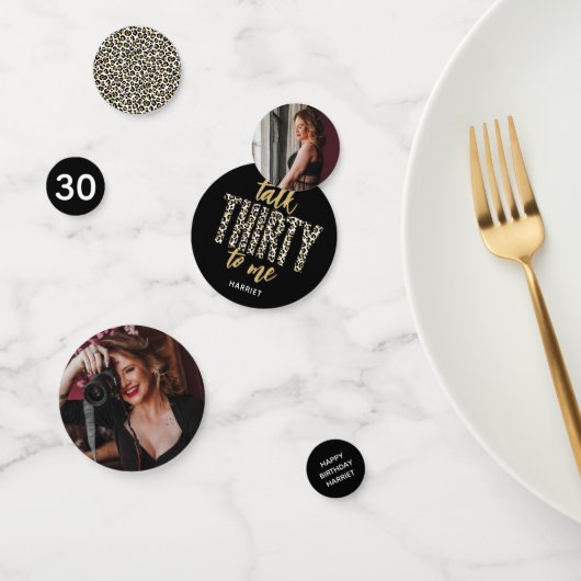 Praat met mij over de derde. 30e verjaardag confetti (Groep)