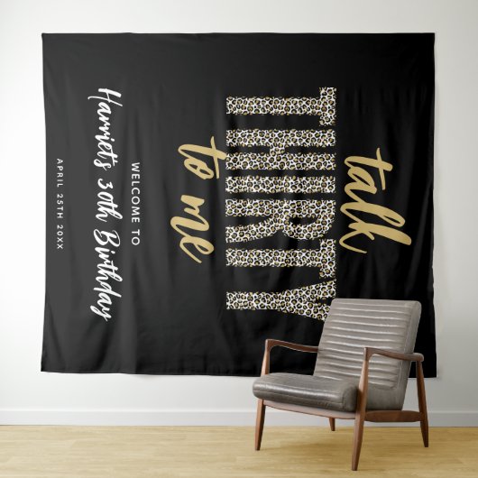 Praat met mij over de derde. 30e verjaardag Foto a Wandkleed (In Situ (horizontaal))