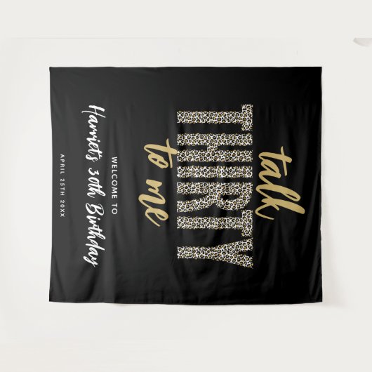 Praat met mij over de derde. 30e verjaardag Foto a Wandkleed (Voorkant (horizontaal))