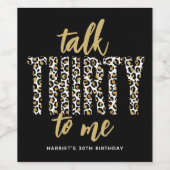 Praat met mij over de derde. 30e verjaardag wijn etiket (Enkel label)