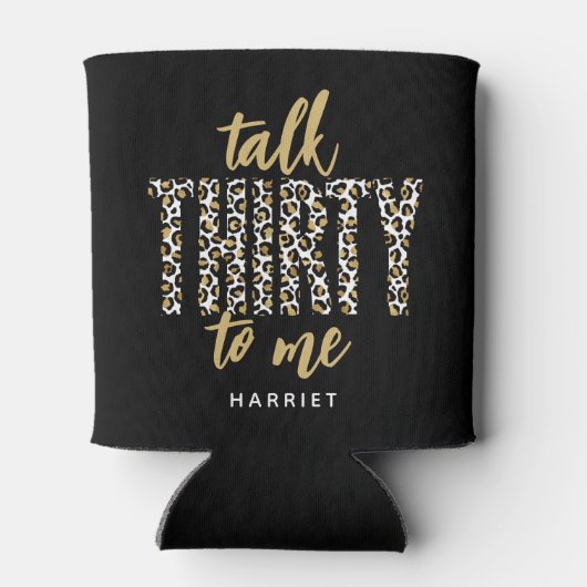 Praat met mij over de derde. 30th Birthday Keepomw Blikjeskoeler (Achterkant)