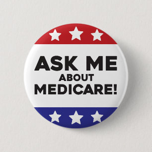 Praat met mij over Medicare-knop - Gesprekstarter Ronde Button 5,7 Cm
