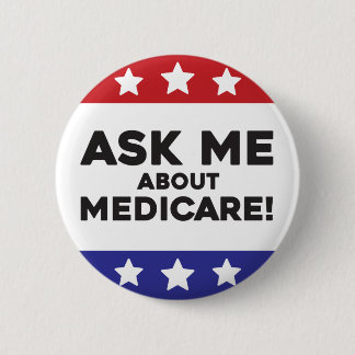 Praat met mij over Medicare-knop - Gesprekstarter Ronde Button 5,7 Cm