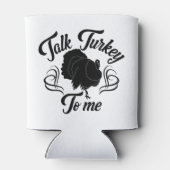 Praat met mij over Turkije, grappige Thanksgiving  Blikjeskoeler (Achterkant)