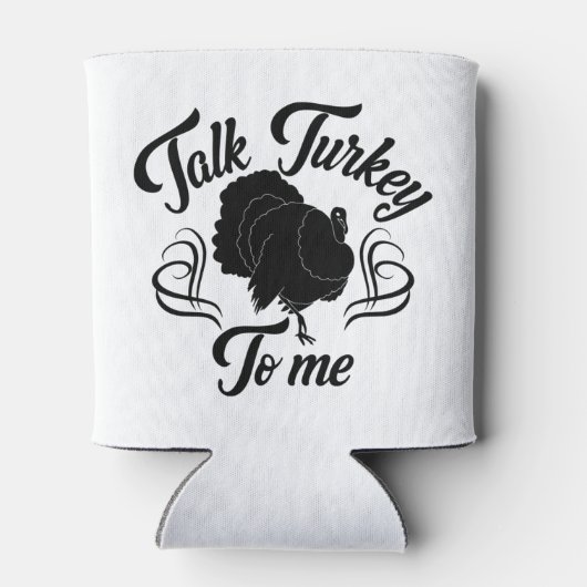 Praat met mij over Turkije, grappige Thanksgiving  Blikjeskoeler (Achterkant)