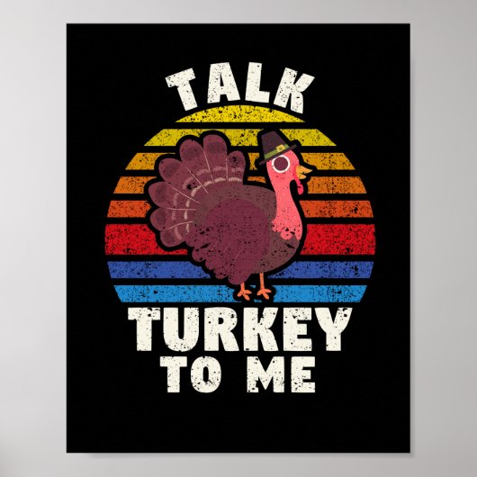 Praat met mij over Turkije, grappige Thanksgiving. Poster (Voorkant)