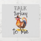 Praat met mij over Turkije Sparkling Wijnetiket (Enkel label)