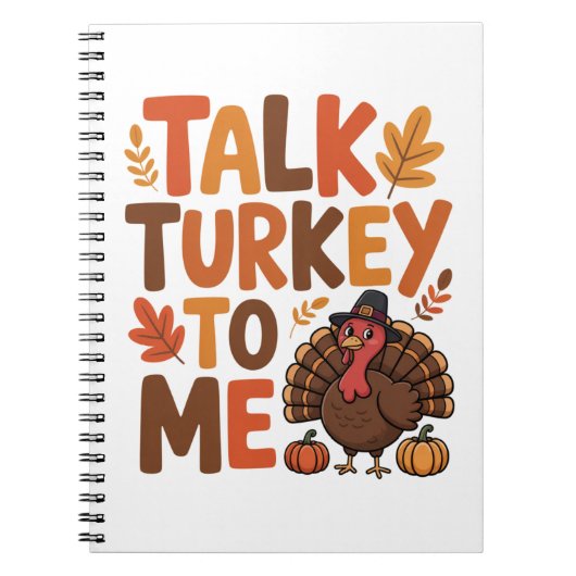 Praat met mij over Turkije voor de Thanksgiving Notitieboek (Voorkant)