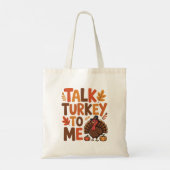 Praat met mij over Turkije voor de Thanksgiving Tote Bag (Achterkant)