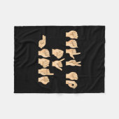 Praat met mijn handen Amerikaanse gebarentaal Fleece Deken (Voorkant (Horizontaal))