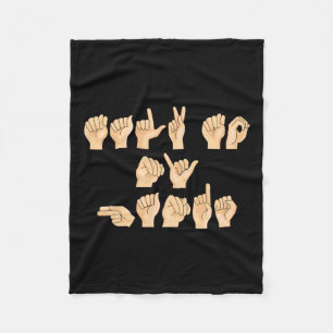 Praat met mijn handen Amerikaanse gebarentaal Fleece Deken