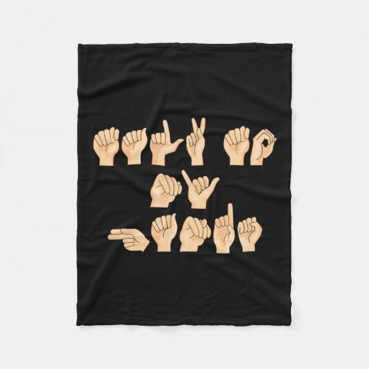 Praat met mijn handen Amerikaanse gebarentaal Fleece Deken (Voorkant)