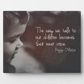 Praat met onze kinderen fotoplaat (Voorkant)