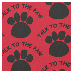 Praat met Paw Red Stof