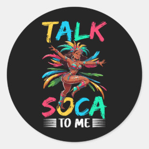Praat met Soca voor mij Carnaval Soca Ronde Sticker