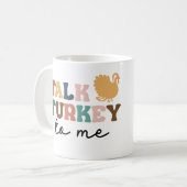 Praat met Turkije gepersonaliseerd Koffiemok (Voorkant links)