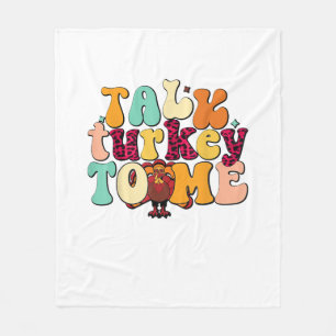 Praat met Turkije over de grappige Thanksgiving op Fleece Deken