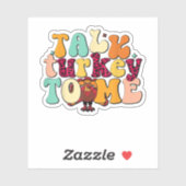 Praat met Turkije over de grappige Thanksgiving op Sticker (Vel)