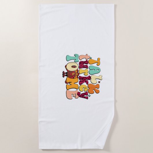 Praat met Turkije over de grappige Thanksgiving op Strandlaken (Voorkant)