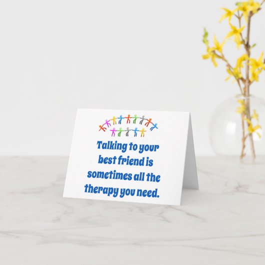 Praat met uw beste vriend - vriendschapsprijsopgav kaart (Gele Bloem)