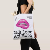 Praat minder Doe meer canvas tas (Dichtbij)