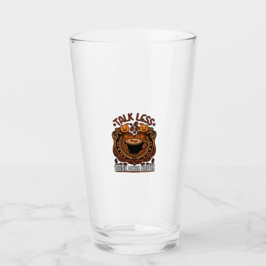 Praat Minder Drink Meer Koffie Beker Halloween Pom (Voorkant)