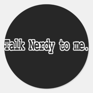 praat nerd-talk met me ronde sticker