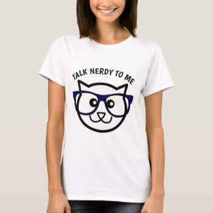 PRAAT NERDY AAN ME Funny Cat T-shirts