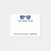 Praat nerdy met mij Space Stars Custom Notitieblok Post-it® Notes (Voorkant)