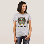 Praat nerdy met mij uil t-shirts (Voorkant volledig)