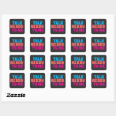 Praat Nerdy Met Mij Vierkante Sticker (Vel)
