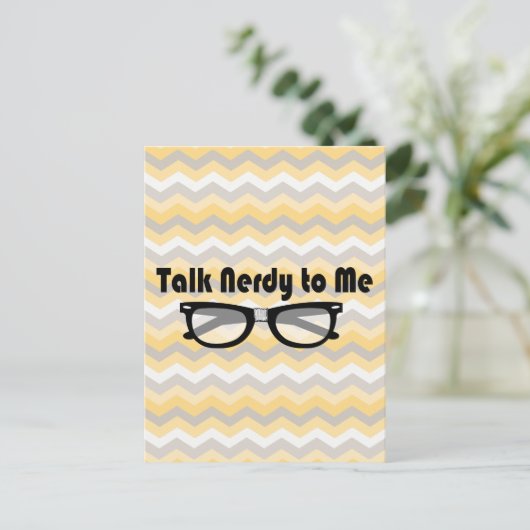 Praat Nerdy tegen me Briefkaart (Staand voorkant)