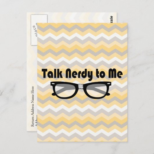 Praat Nerdy tegen me Briefkaart (Voorkant / Achterkant)